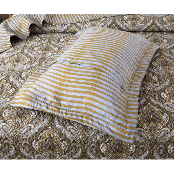 Alcott Hill® Hester Microfiber Damask Coverlet Set & Reviews Wayfair